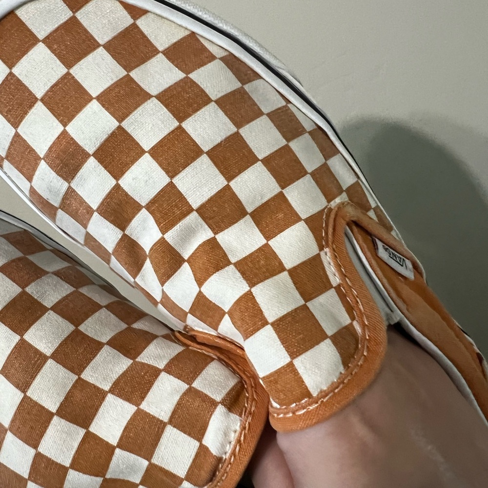 Vans Mustard Yellow and White Checkered Slip On Shoes Size Women’s 8 - Picture 7 of 7